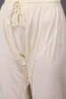 Off White Cotton Silk Straight Printed Suit Set image number 2