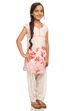 Off White And Red Straight Cotton Kurta Salwar Suit Set image number 4