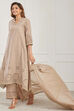 Grey Cotton Asymmetric Suit Set image number 0