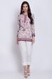 Blue Art Silk Straight Printed Kurti image number 5