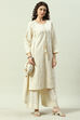 Natural Cotton Asymmetric Set Kurta Palazzo Suit Set image number 5