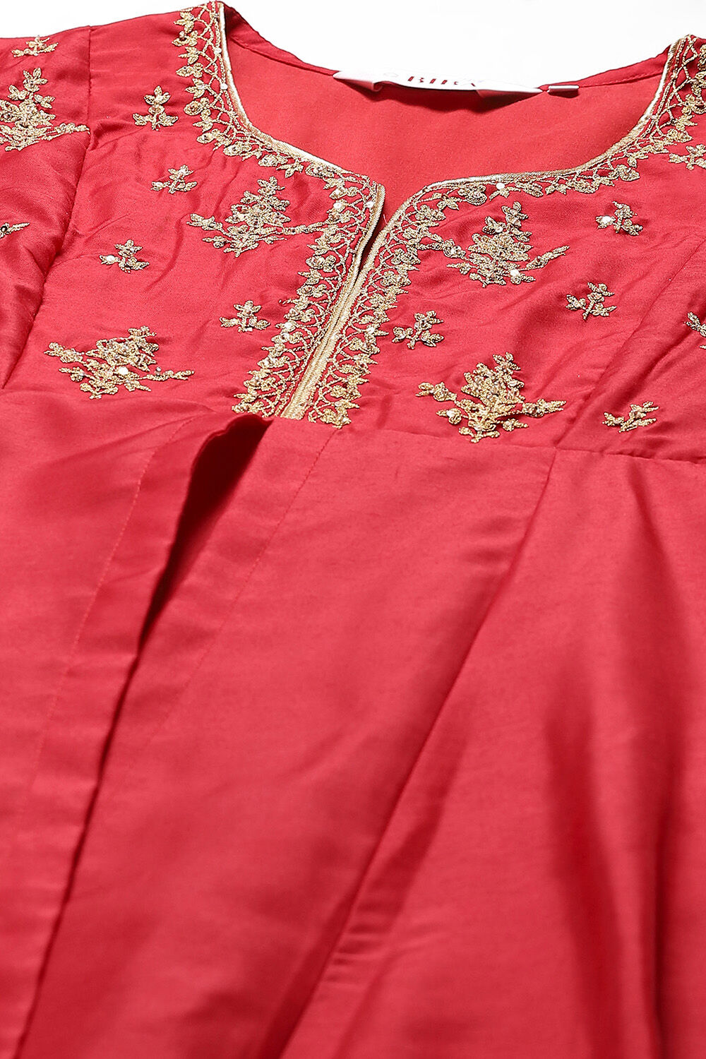 Violet Jersey Anarkali Kurta Churidar Suit Set image number 1