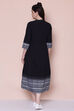 Blue Cotton A-line Dress image number 5