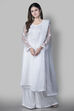 White Organza Easy Stitch Suit Set image number 5