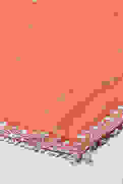 Coral Cotton Blend Gathered Kurta Palazzo Suit Set image number 4