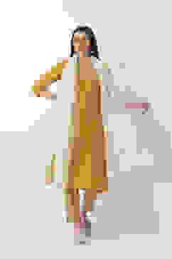 Off White Art Silk Dupatta image number 0