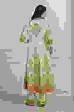 Neutral Cotton Kalidar Suit Set image number 4