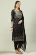 Orange Printed Viscose Straight Kurta Regular Pants Suit Set image number 6