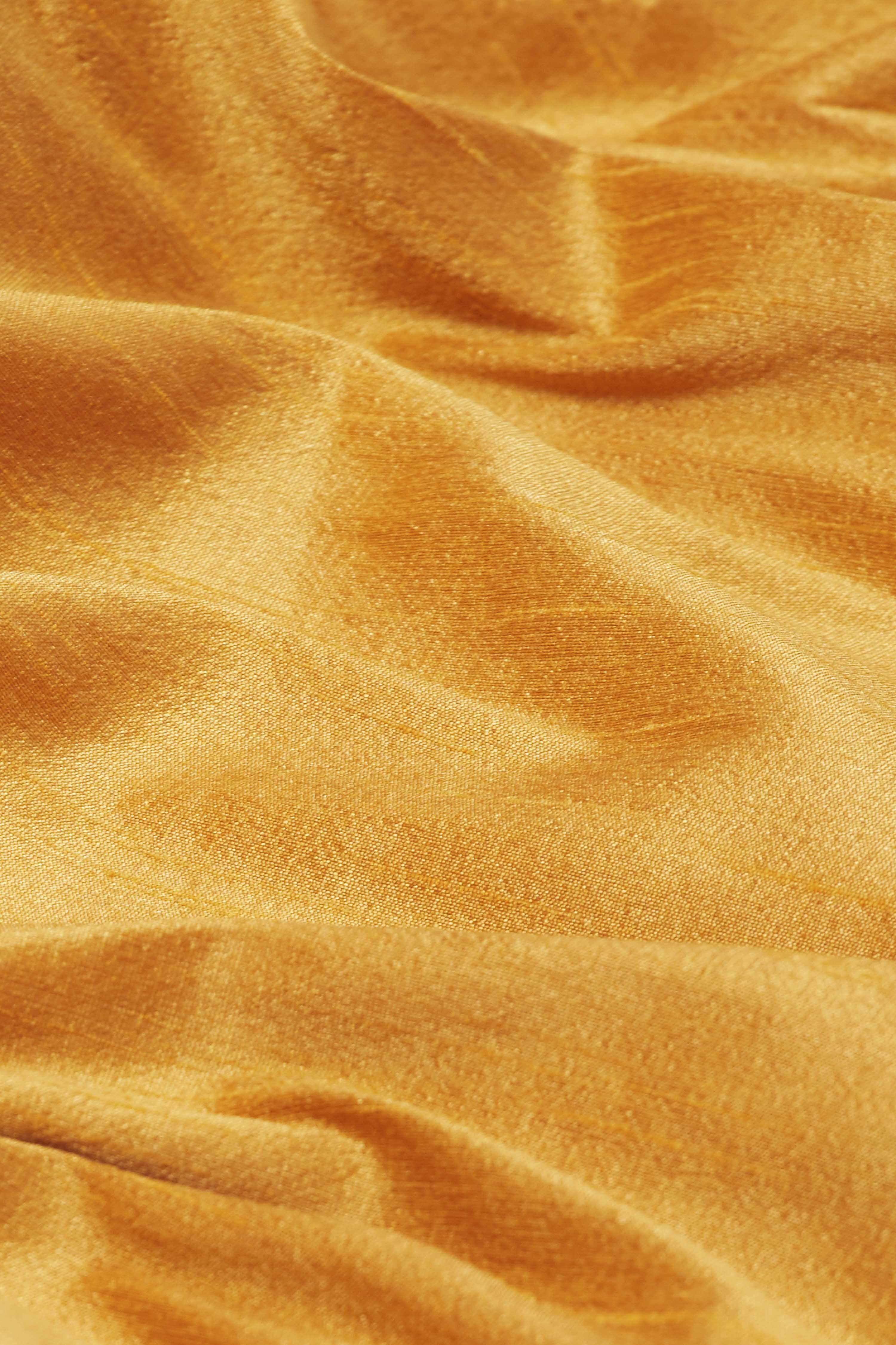 Mustard Poly Dupion Solid Flared Maxi Skirt image number 2