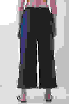 Blue Cotton Straight Palazzos image number 5