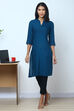 Peach Cotton Flax Kurta image number 0