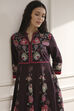 Blue Cotton Printed Anarkali Suit Set image number 1
