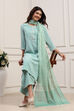 Black Polyester Yarndyed Straight Suit Set image number 0