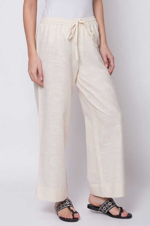 Ivory Eco Cotton Palazzo Pants image number 2