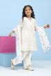 White Poly Chanderi Solid A-Line Suit Set