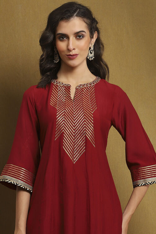 Grey Yarn-Dyed Festive Kalidar Kurta image number 1