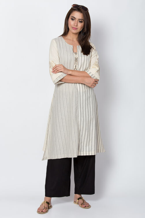 Black Viscose Solid Palazzo image number 4