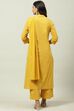 Navy Cotton Straight Kurta Palazzo Suit Set image number 4