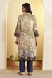 Navy Viscose Rayon Straight Kurta image number 4