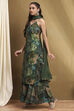 Rust Floral Printed Straight Suit Set image number 3