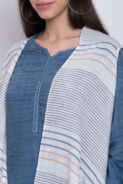 Blue Cotton Two Piece Set image number 1