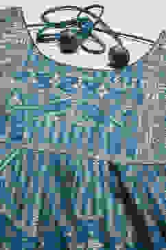 Teal Cotton Anarkali Kurta Churidar Suit Set image number 1