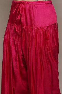 Fuchsia Viscose Straight Kurta Salwar Suit Set image number 2
