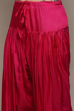 Fuchsia Viscose Straight Kurta Salwar Suit Set image number 2