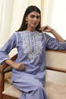 Dull Blue Cotton Straight Co-ord Set image number 7