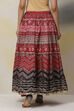Red Straight Art Silk Skirts image number 6