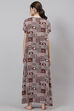 Brown Straight Viscose Printed Sleepwear image number 5