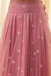 Pink Net Embroidered Anarkali Lehenga Set image number 2