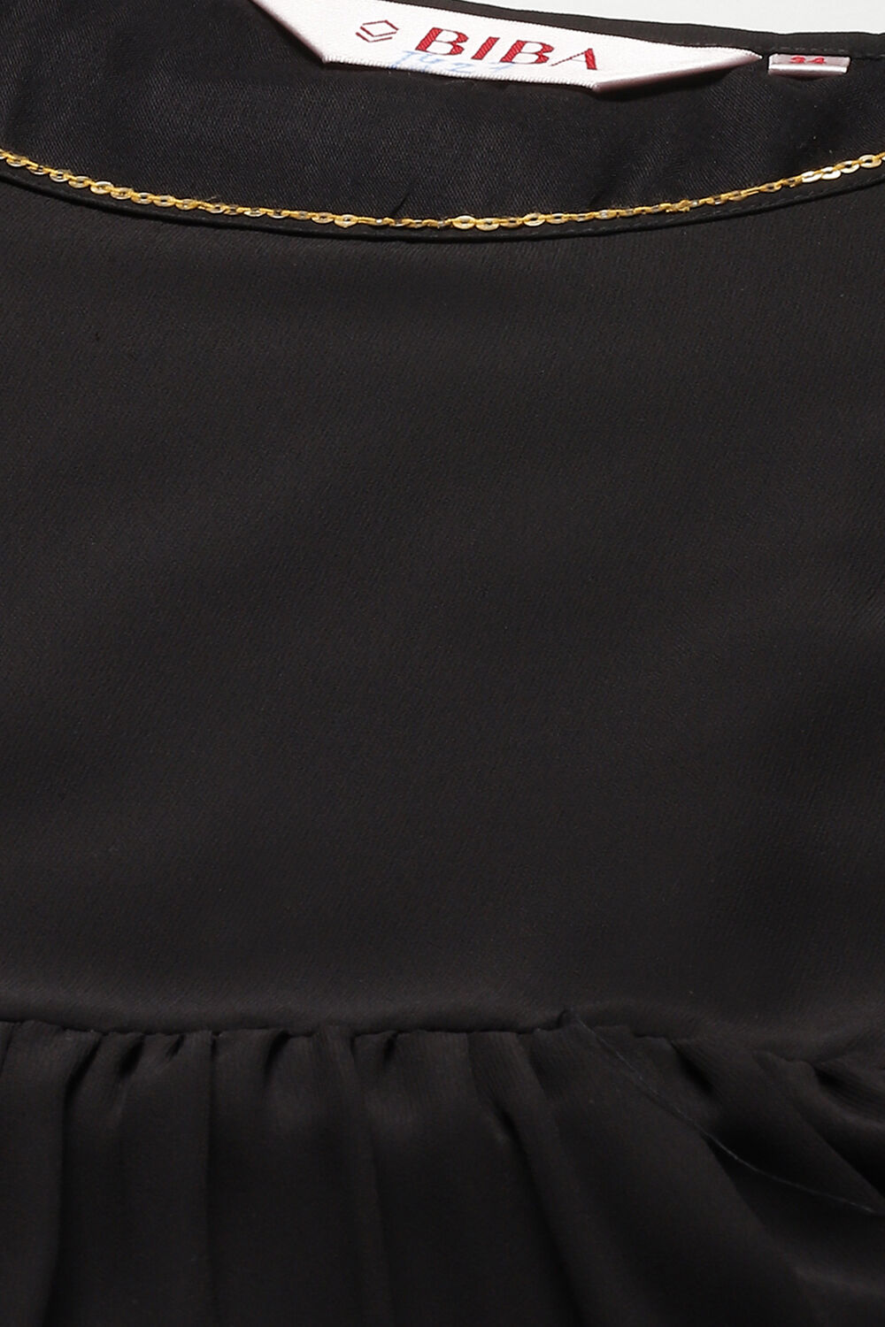 Black Art Silk Fusion Dress image number 1