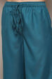 Blue Cotton Blend Straight Yarndyed 2 Piece Set image number 2