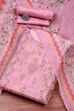 Orange Muslin Unstitched Suit Set image number 0