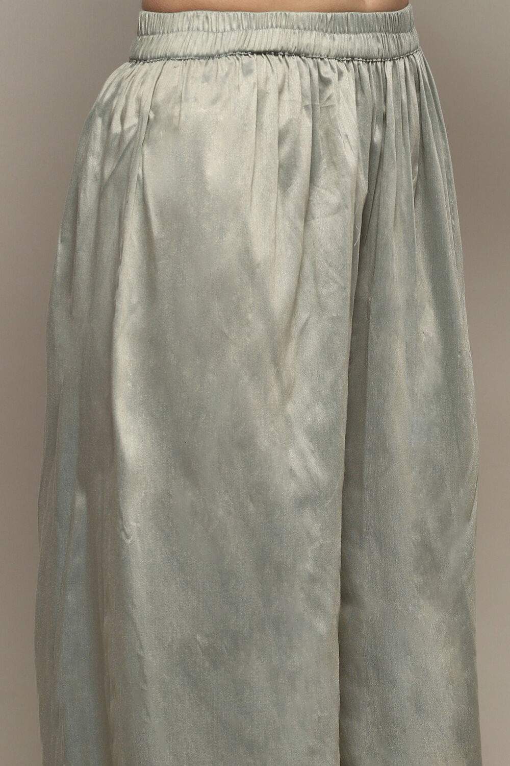 Beige Tissue Unstitched Suit set image number 3