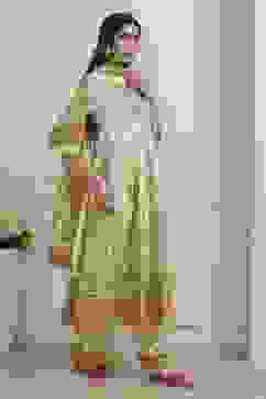 Neutral Cotton Kalidar Suit Set image number 5