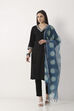 Navy Cotton Dupatta image number 3