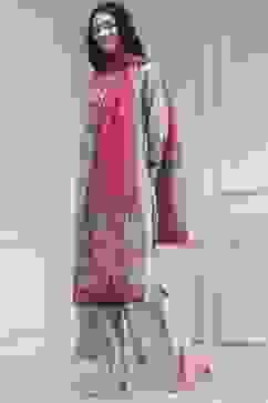 Sage Green Cotton Printed Straight Suit Set image number 3