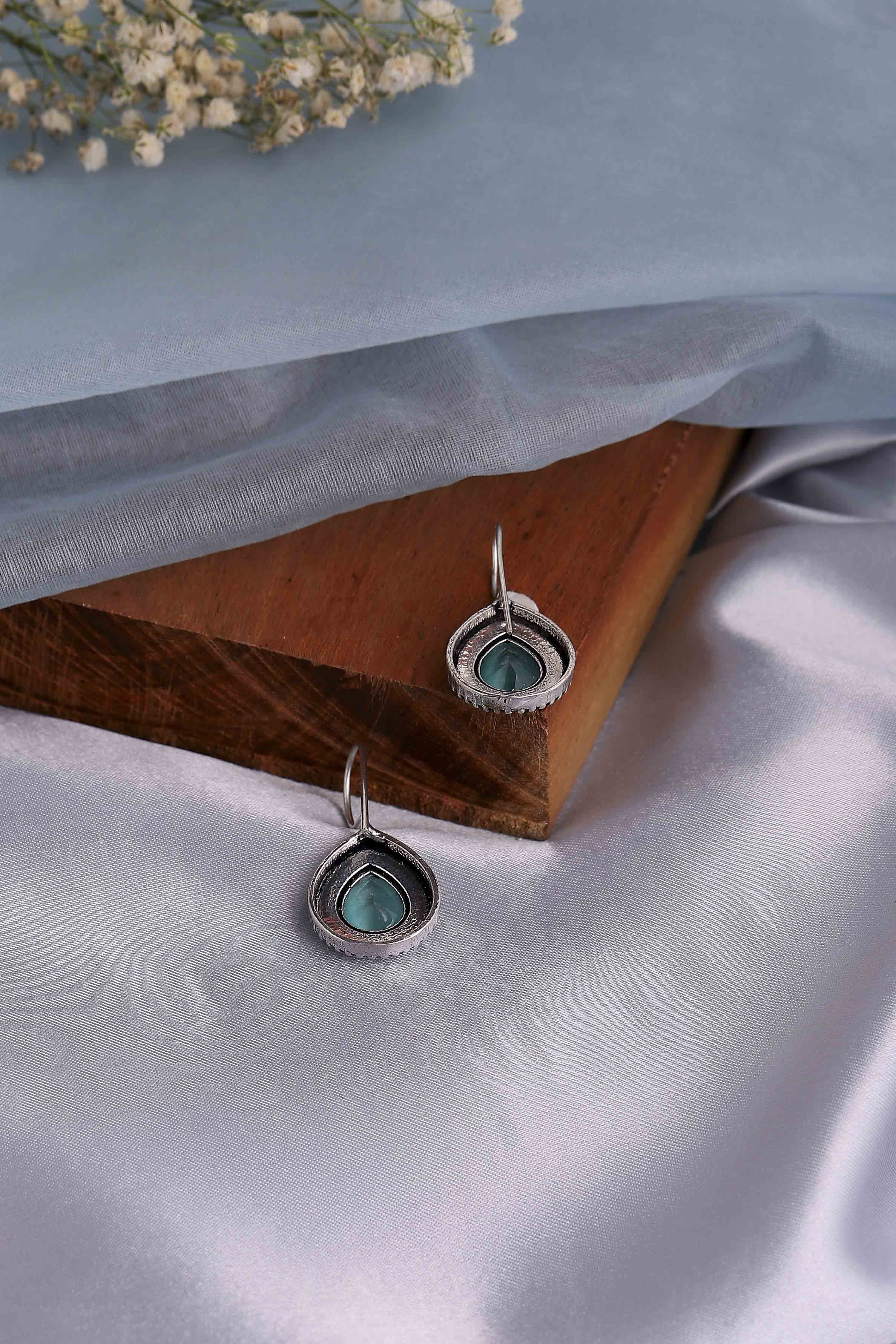 Mint Green Brass Drop & Danglers image number 2