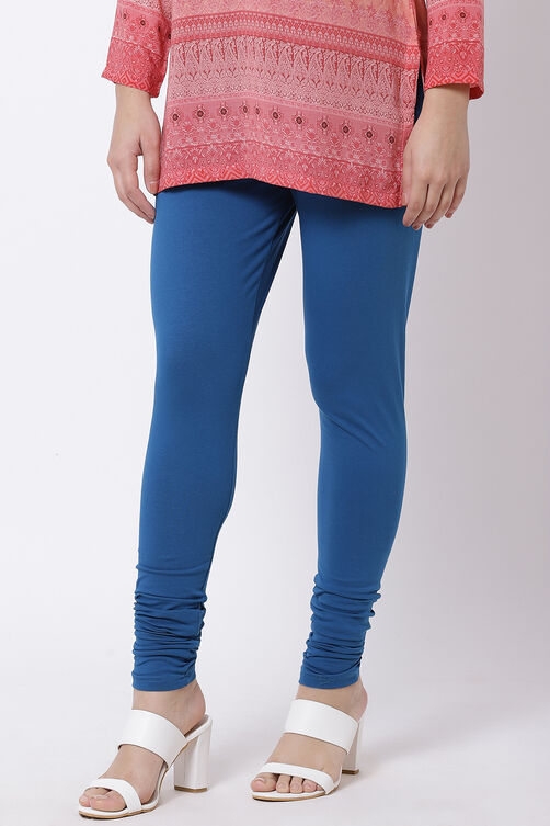 Fuschia Cotton Blend Solid Churidar image number 2