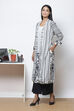 Black Grey LIVA Printed Kurta with Jacket image number 3