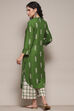 Navy Rayon flax Straight Kurta Palazzo Suit Set image number 4