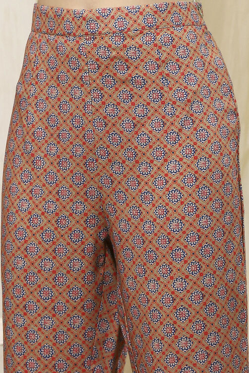 Brown Rayon Viscose Narrow Suit Set image number 2