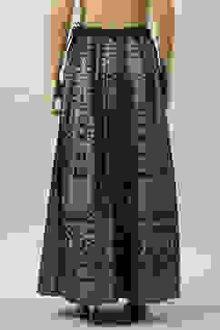 Black Art Silk Skirt image number 4