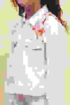 White Cotton Floral Printed Top and Pant Set image number 1