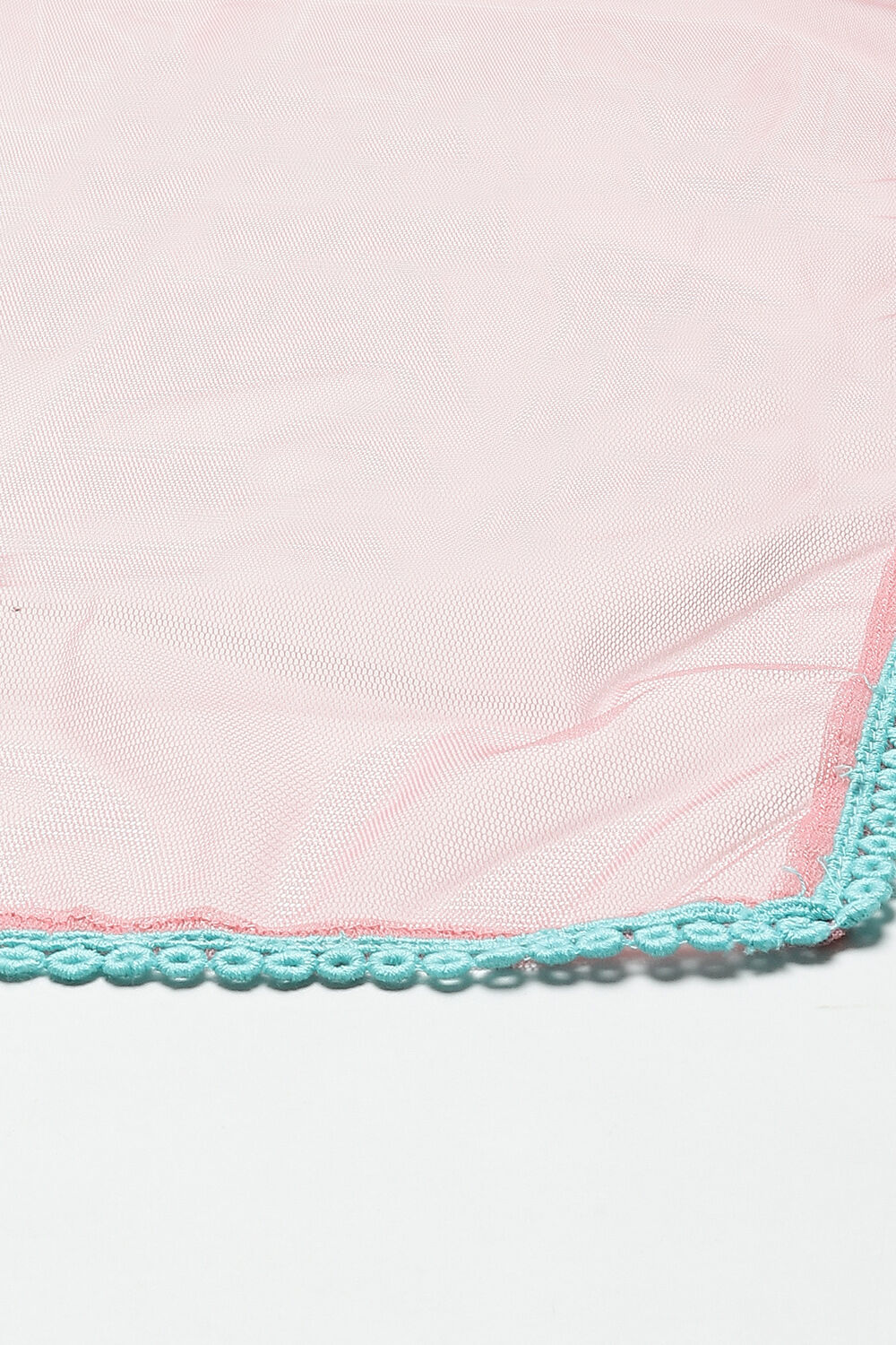 Turquoise Yarndyed A-Line Kurta Regular Pants Suit Set image number 2