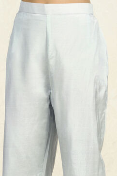 Sea Green Chanderi Unstitched Suit Set image number 3