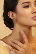 Gold Plated Brass Stud Temple Earrings image number 1