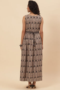 Carbon Cotton A Line Dress image number 5